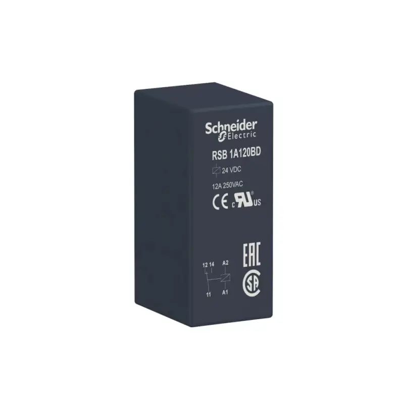 Schneider RSB1A120BD Zelio RSB interfész relé, 1CO, 12A, 24VDC Népszerű
