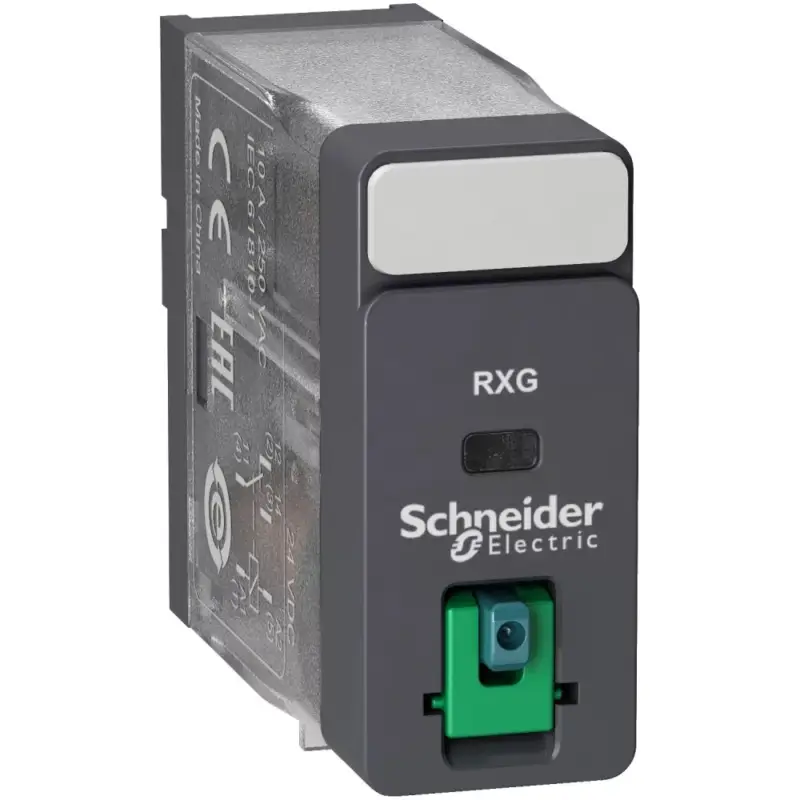 Gyors szállítás Schneider RXG11BD Zelio RXG Interfész relé, 1CO, 10A, 24VDC, tesztgomb