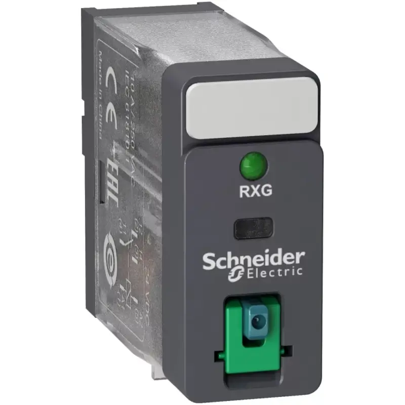 Schneider RXG12JD Zelio RXG Interfész relé, 1CO, 10A, 12VDC, tesztgomb, LED Vedd meg online