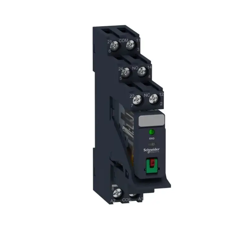 Kihagyhatatlan ajánlat Schneider RXG22P7PV Zelio RXG Interfész relé foglalattal, 2CO, 5A, 230VAC, tesztgomb, LED