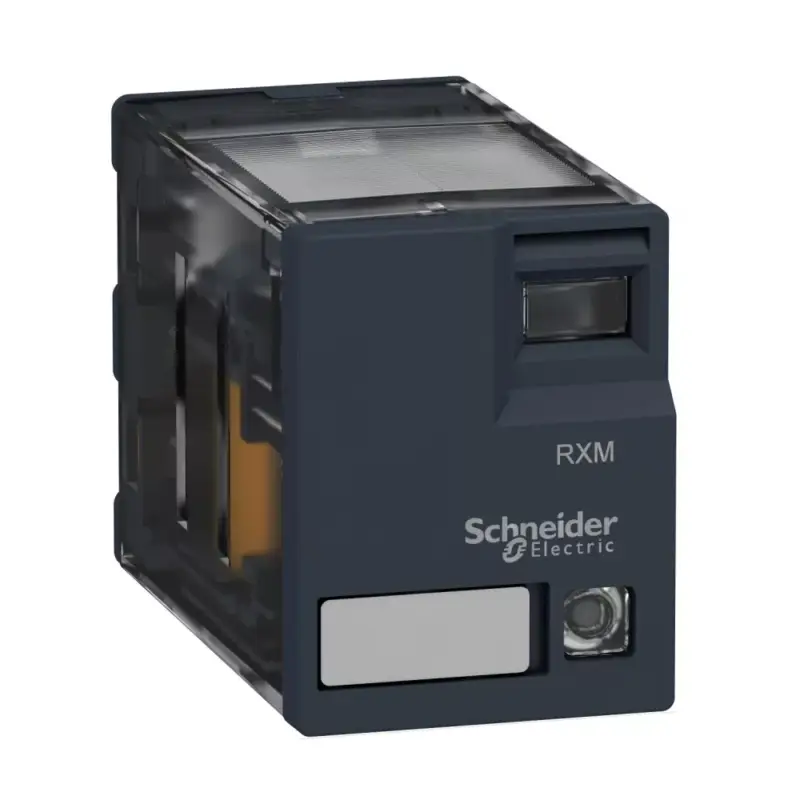 Vásárlói kedvenc Schneider RXM2AB3BD Zelio RXM miniatűr relé, 2CO, 12A, 24VDC, LED