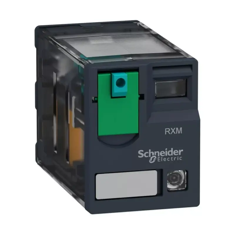 Alacsony ár Schneider RXM4AB2GD Zelio RXM miniatűr relé, 4CO, 6A, 125VDC, tesztgomb, LED