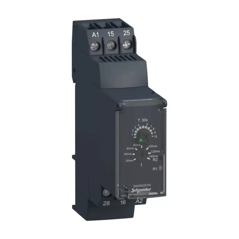 Szuper akció Schneider RE22R2QEMR Zelio Time csillag-delta indító időrelé, Qe, 2CO, 8A, 24-240VAC/DC