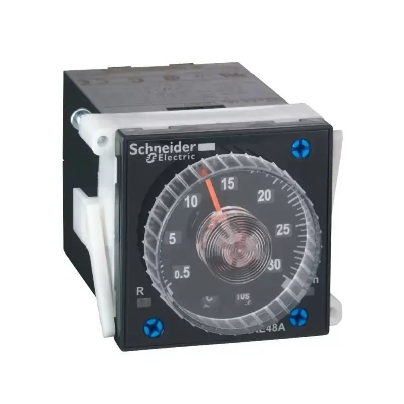 Schneider RE48AML12MW Zelio Time 48x48mm panelre szerelhető multifunkciós időrelé, 2 CO, 5A, 24-240VAC/DC 11 tűs Korlátozott ajánlat