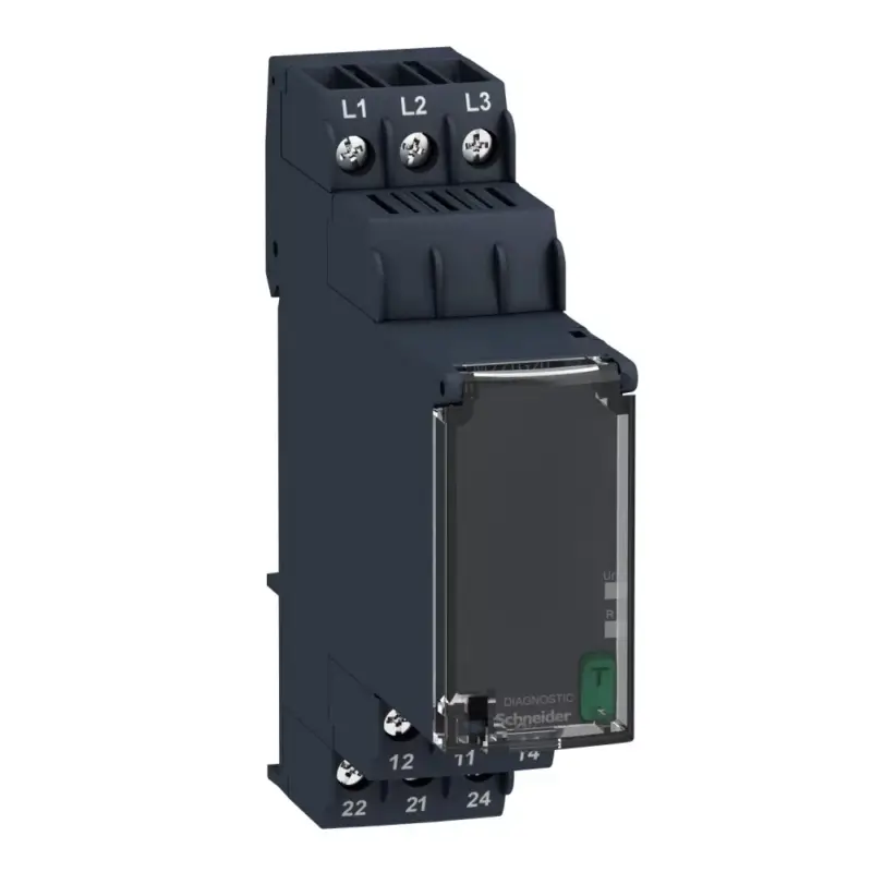 Vedd meg most Schneider RM22TG20 Zelio Control háromfázisú fázisfigyelő relé, 2CO, 8A, 208…480VAC