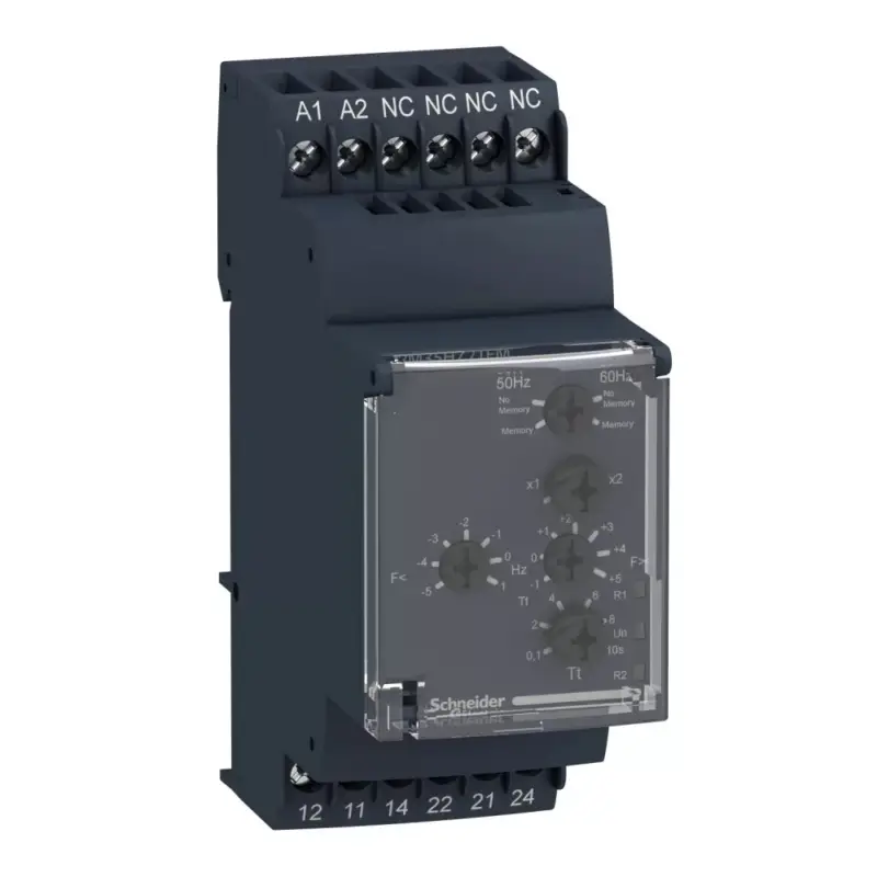 Schneider RM35HZ21FM Zelio Control frekvenciafigyelő relé, 1+1CO, 5A, 120…277VAC, 40…60Hz Expressz kézbesítés