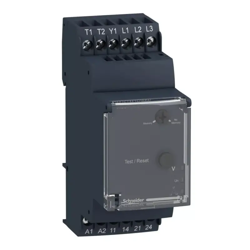 Schneider RM35TM250MW Zelio Control háromfázisú fázis- és motorhőmérséklet-figyelő relé, 2CO, 5A, 24…240VAC/DC Akció