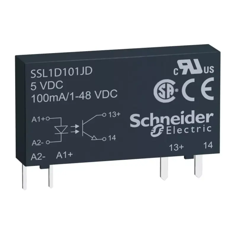 Szuper akció Schneider SSL1D101BD SSL sorkapocs szilárdtestrelé, egyenfesz kapcs, 1NO, 1-48VDC, 100mA, 24VDC