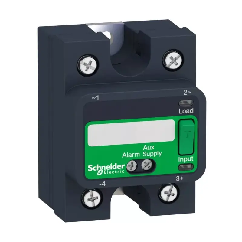Schneider SSP1A4125BDS SSP hűtőbordára szerelhető szilárdtestrelé, 1f, nullfesz kapcs, 1NO, tesztgomb, 48-660VAC, 125A, 24VDC, hőátadóval Újdonság