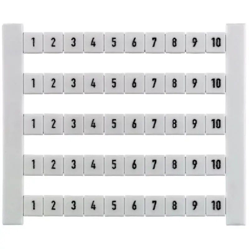 Olcsó Weidmüller 0468660051 DEK 6 FW 51-100 Dekafix, Sorkapocs jelölő, 5 x 6 mm, Osztás, mm (P): 6.00 Weidmueller, Fehér