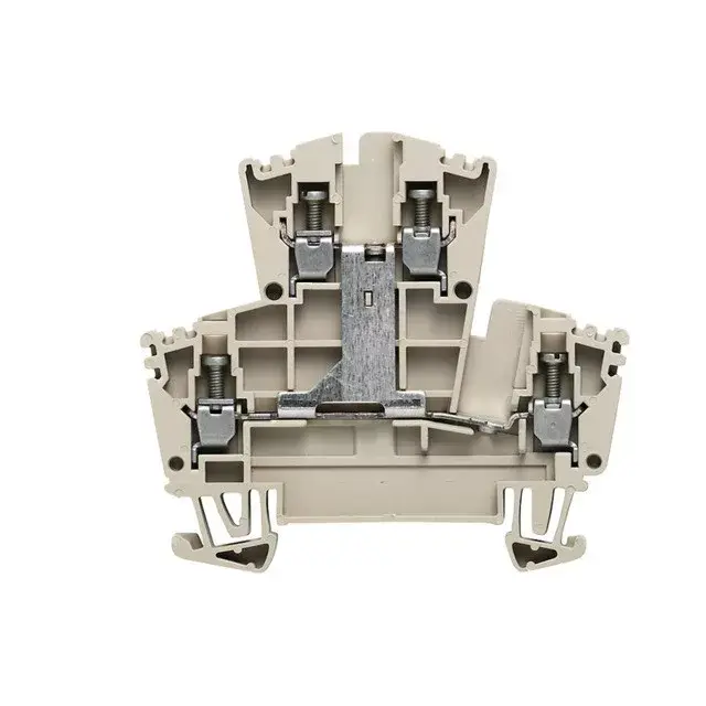 Csak ma Weidmüller 1022300000 WDK 2.5V Kettő vezetős Átvezető sorkapocs, Kétemeletes sorkapocs, Csavaros csatlakozás, 2.5 mm2;, 400 V, 24 A, Sötétbézs