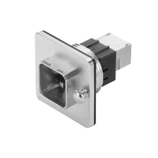 Kedvezményes ár Weidmüller 1058250000 IE-BSC-V14M-RJ45-C RJ45 peremes aljzat, IP67, 14. változat, fém, Összekötő, Központi záródású aljzat RJ45-adapterrel, Cat.6<sub>A</sub> / E osztály<sub>A</sub> (ISO/IEC 11801 2010)