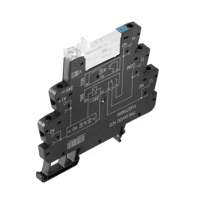Weidmüller 1123000000 TRS 24VDC 1CO AU TERMSERIES, Relék, Érintkezők száma: 1 Váltóérintkező AgNi 5µm Au, Névleges vezérlőfeszültség: 24 V DC ±20 %, Folytonos áram: 6 A, Csavaros csatlakozás Kedvezmény