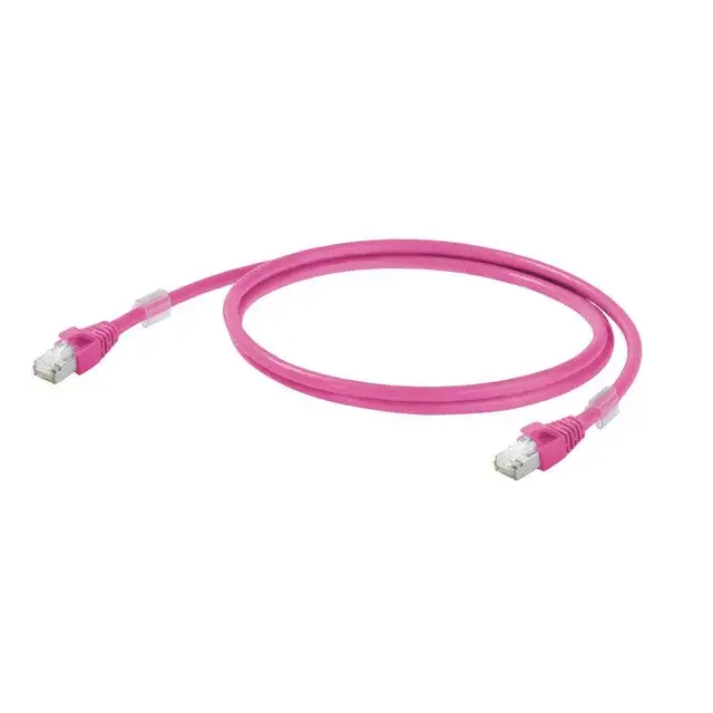 Gyors szállítás Weidmüller 1201270050 IE-C6FP8LM0050M40M40-M Patchkábel, RJ45 IP 20, RJ45 IP 20, Cat.6<sub>A</sub> / E osztály<sub>A</sub> (ISO/IEC 11801 2010), LSZH, 5 m