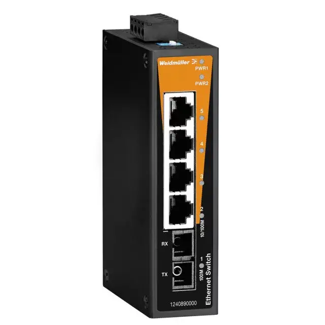 Korlátozott ajánlat Weidmüller 1286550000 IE-SW-BL05T-4TX-1SC Hálózati switch, nem konfigurálható, Fast Ethernet, Portok száma: 4 x RJ45, 1 * SC multimódusú, IP30, -40 °C...75 °C