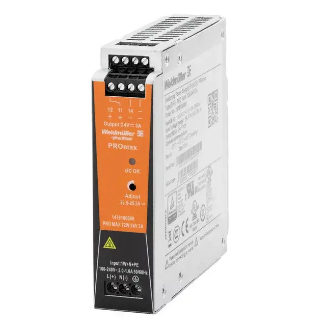Kedvezmény Weidmüller 1478220000 PRO MAX 72W 12V 6A Áramellátás, tápegység, 12 V