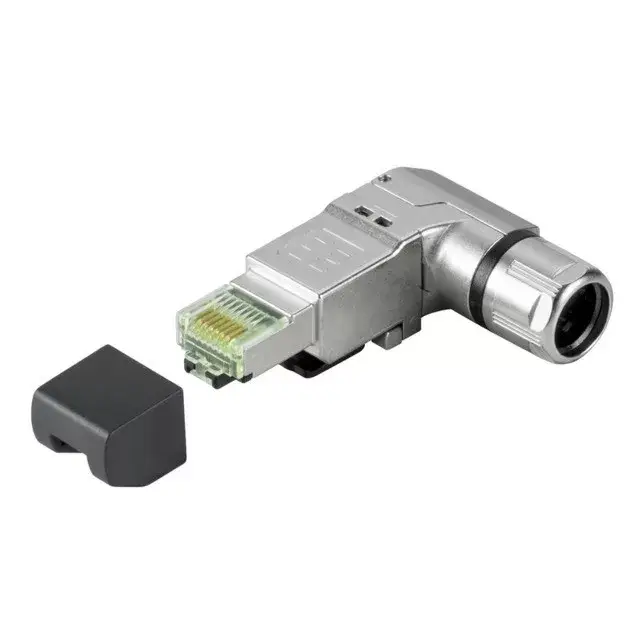 Weidmüller 1518090000 Communication component(IE) RJ45 csatlakozódugó, szerszám nélkül szerelhető, 90°, 4x90°, Cat.6<sub>A</sub> / E osztály<sub>A</sub> (ISO/IEC 11801 2010), EIA/TIA T568 B Gyors szállítás