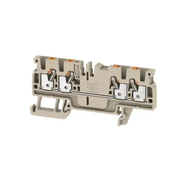 Weidmüller 1521690000 A4C 2.5 Átvezető sorkapocs, PUSH IN, 2.5 mm2;, 800 V, 24 A, Sötétbézs Prémium