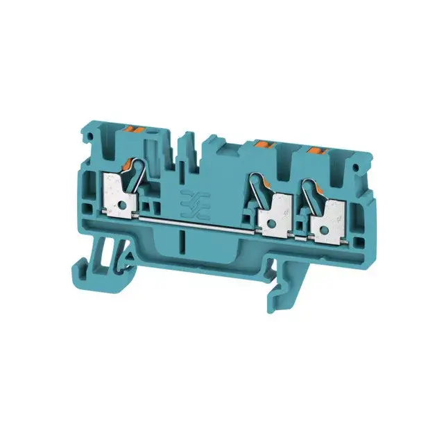 Végkiárusítás Weidmüller 1521780000 A3C 2.5 BL Átvezető sorkapocs, PUSH IN, 2.5 mm2;, 800 V, 24 A, Kék