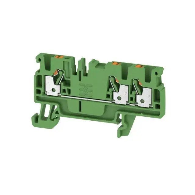 Weidmüller 1521870000 A3C 2.5 GN Átvezető sorkapocs, PUSH IN, 2.5 mm2;, 800 V, 24 A, Zöld Csak ma