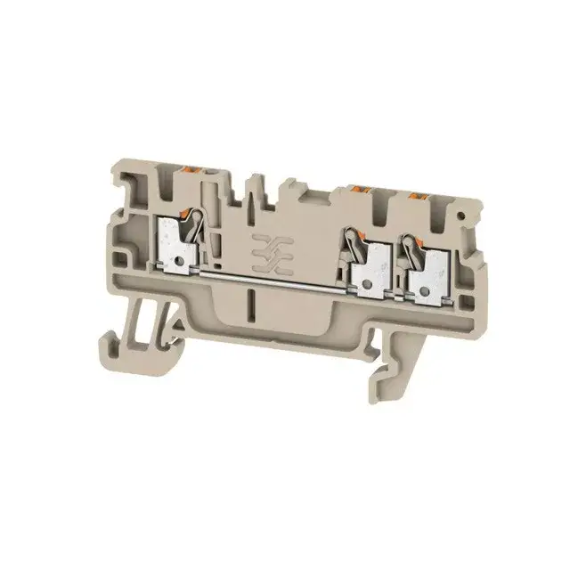 Weidmüller 1552740000 A3C 1.5 Átvezető sorkapocs, PUSH IN, 1.5 mm2;, 500 V, 17.5 A, Sötétbézs Újdonság