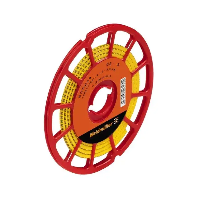 Weidmüller 1568241661 CLI C 02-3 GE/SW M CD CableLine, Vezeték és kábeljelölők, 1.3 - 3 mm, 3 x 3.4 mm, Sárga Rendeld meg most