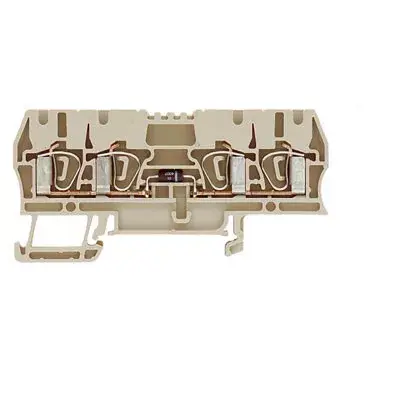 Weidmüller 1650340000 ZDU 2.5/2X2AN/D+ Z-sorozat, Csatlakozóelem-sokapocs, Átvezető sorkapocs, Névleges keresztmetszet: 2.5 mm2;, Húzórugós csatlakozás, Bézs ( WEIDMÜLLER 1650340000 ) Legnépszerűbb