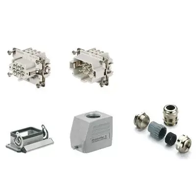 Ajánlat Weidmüller 1802740000 HDC Kit HE 06.101 M HDC-készletek-Nagy igénybevételre tervezett csatlakozók, Készlet, HE, Méret: 3, Pólusok: 6, Csavaros csatlakozás, 500 V, 24 A, alumínium présöntvény, M 20