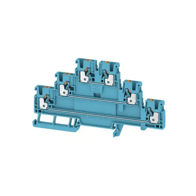 Vedd meg online Weidmüller 2428520000 A3T 2.5 BL Átvezető sorkapocs, PUSH IN, 2.5 mm2;, 800 V, 22 A, Kék