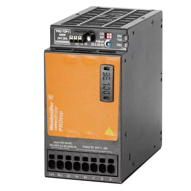 Bestseller Weidmüller 2466890000 PRO TOP1 480W 24V 20A Áramellátás, tápegység, 24 V