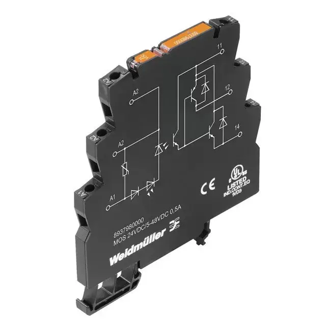 Weidmüller 8937980000 MOS 24VDC/5-48VDC 0,5A MICROOPTO, Szilárdtest-relé, 1 Váltóérintkező (Tranzisztor), Névleges vezérlőfeszültség: 24 V DC ±20 % , Névleges kapcsolási feszültség: 5...48 V DC, Folytonos áram: 500 mA, Csavaros csatlakozás Vásárlói kedvenc