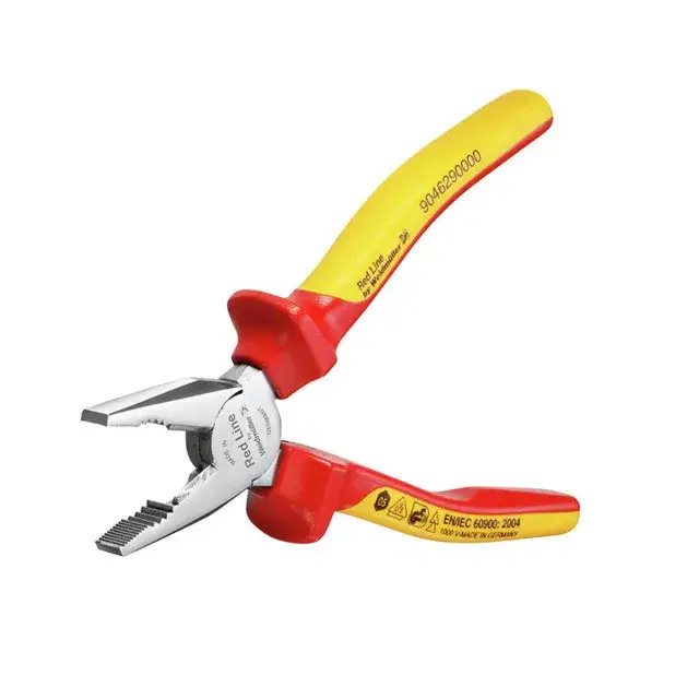 Weidmüller 9046290000 KBZ 180 RED-L VDE szerint 1000V-os szigetelt kombinált fogó,, 180 mm hosszú Gyors szállítás