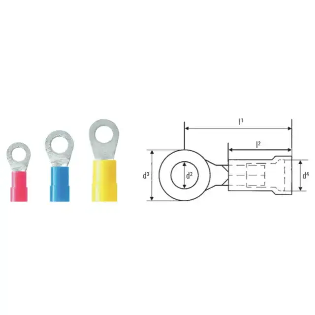 Weidmüller 9200120000 LIR 1,5M8 V Szemes saru szigetelt kábelsaru, záróelem,Szigetelt csatlakozók,0.5 mm2; - 1.5 mm2; Ne maradj le