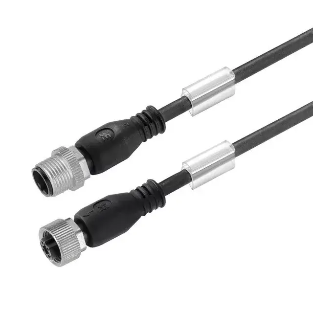 Weidmüller 9457340500 SAIL-M12GM12G-5-5.0U Érzékelő/beavatkozó vezeték, Csatlakozóvezeték, M12 / M12, Pólusok száma : 5, 5 m, tű (papa), egyenes - hüvely, egyenes, árnyékolt: Nem, LED: Nem, Köpeny anyaga: PUR, Halogén: Nem Csak ma