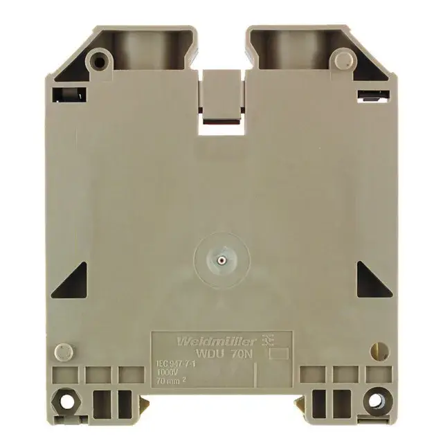 Olcsó Weidmüller 9512190000 WDU 70N/35 Átvezető sorkapocs, Csavaros csatlakozás, 70 mm2;, 1000V AC / 1000V DC, 192 A, Sötétbézs
