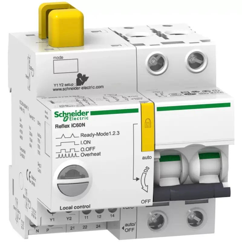Nézd meg most Schneider A9C62210 ACTI9 Reflex iC60N beépített megszakító vezérlés, 2P, C, 10A