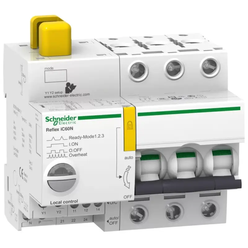 Vedd meg online Schneider A9C62316 ACTI9 Reflex iC60N beépített megszakító vezérlés, 3P, C, 16A