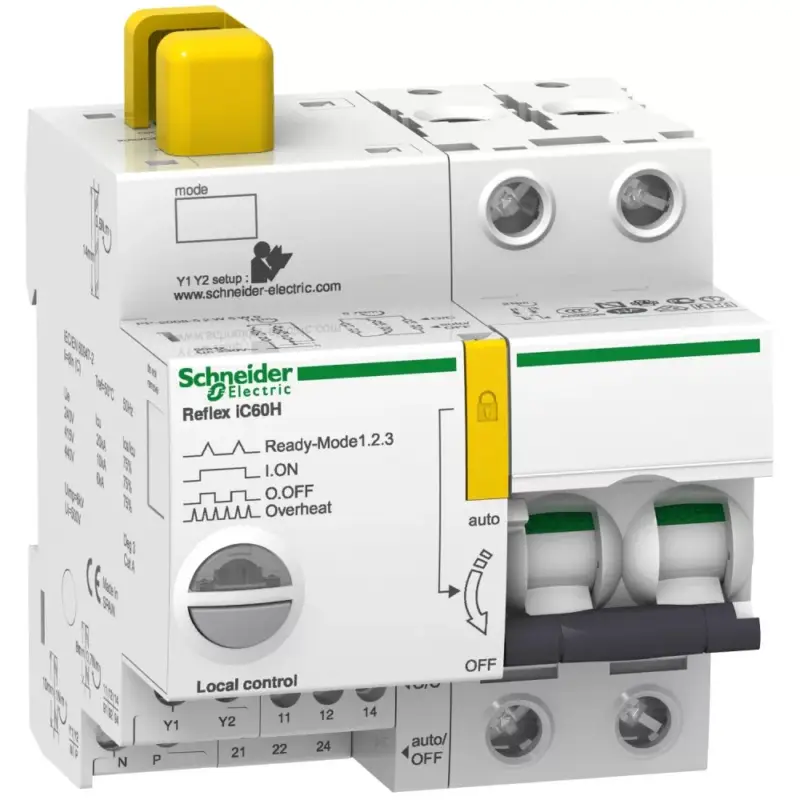 Újdonság Schneider A9C65216 ACTI9 Reflex iC60H beépített megszakító vezérlés, 2P, C, 16A
