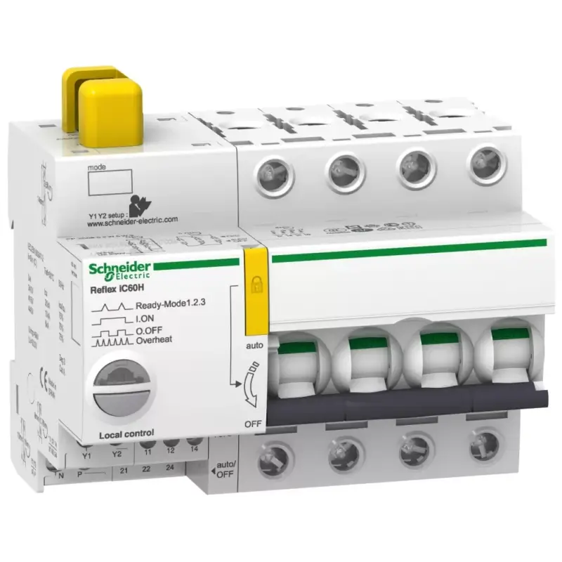 Prémium Schneider A9C65425 ACTI9 Reflex iC60H beépített megszakító vezérlés, 4P, C, 25A