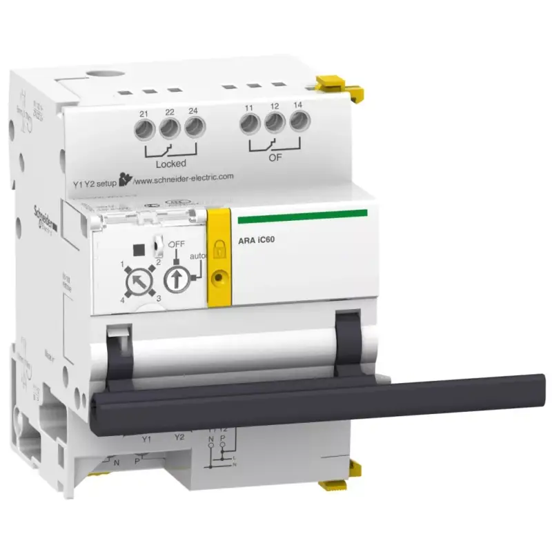 Azonnali szállítás Schneider A9C70134 ACTI9 ARA iC60 automatikus visszazáró segédrelé, 3P, 4P, 230VAC
