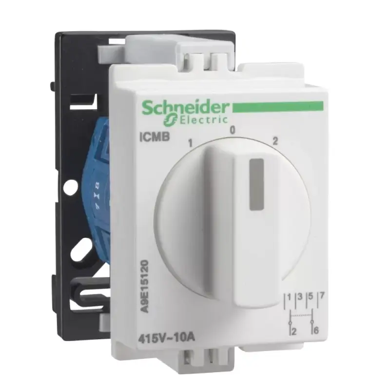 Expressz szállítás Schneider A9E15120 ACTI9 iCMB DIN sínes választókapcsoló, 2 csatornás, 10A, 2P, U 415VAC