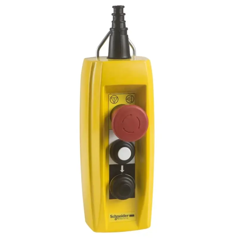 Outlet Schneider XACB3191 Harmony XACB 2 nyomógomb, mechanikus retesz, 2 pólus, +vészgomb, 2,2kW