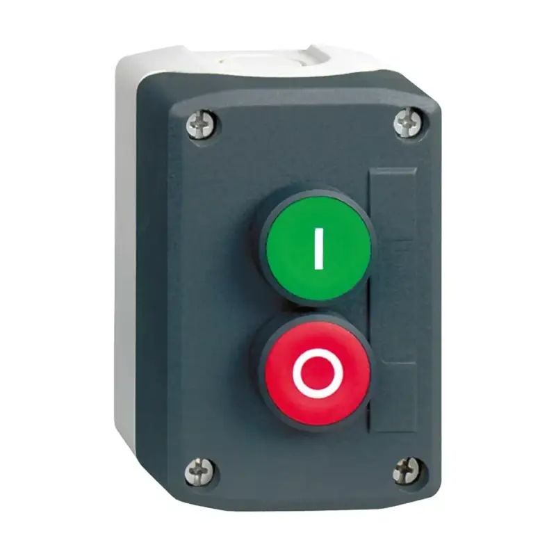 Schneider XALD213E Harmony XALD tokozott nyomógomb, 1 piros - 1 zöld nyomógomb, 2NC+2NO, "I" "O" feliratok Különleges ajánlat