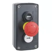 Schneider xald328 Harmony XALD tokozott nyomógomb, 1 fehér - 1 piros gombafejű - 1 fekete, 2NO+1NC, fel és le nyíl, "O" feliratok Prémium