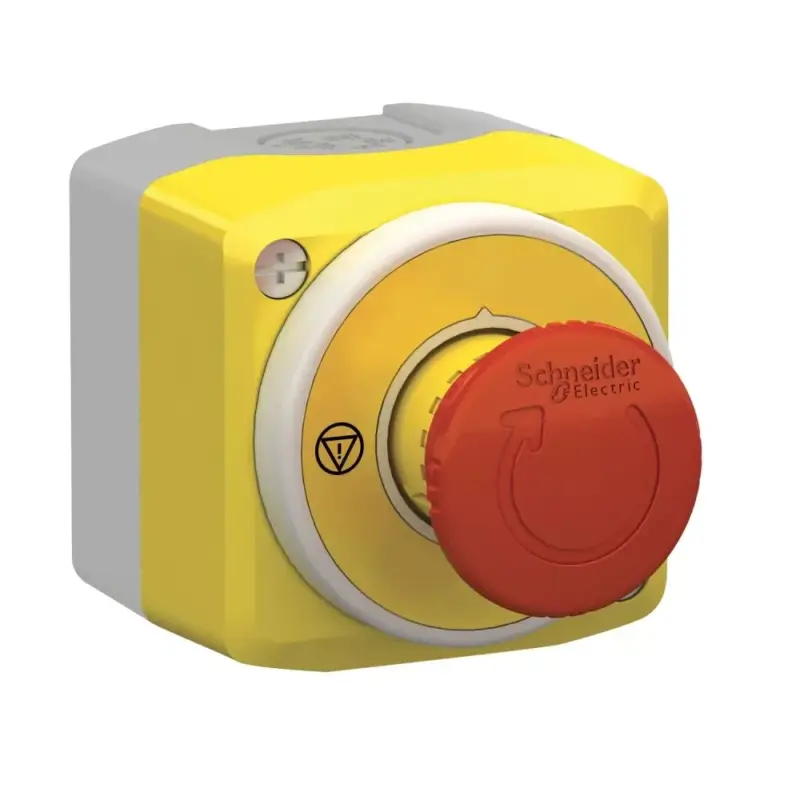 Schneider XALK178W3B140E Harmony XALK tokozott vészgomb, gombafejű, piros-fehér világító gyűrű, forgatásra kioldó, 24VAC/DC, 1NO+1NC Vedd meg online