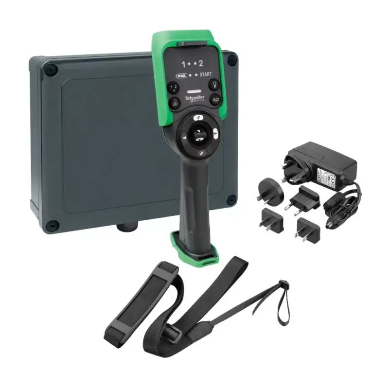 Schneider XARSK8L12W Harmony eXLhoist vezetéknélküli daruvezérlő kit (kábel+töltő+címke+vevő) 24-240VAC/DC, 14O, 6+2 nyomógomb+LED Prémium