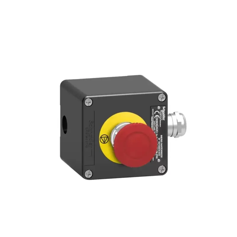 Gyors kiszállítás Schneider XAWF198EX Harmony XAWF ATEX D tokozott vészleállító, gombafejű 40mm, forgatásra oldó, fém, 1NC, piros