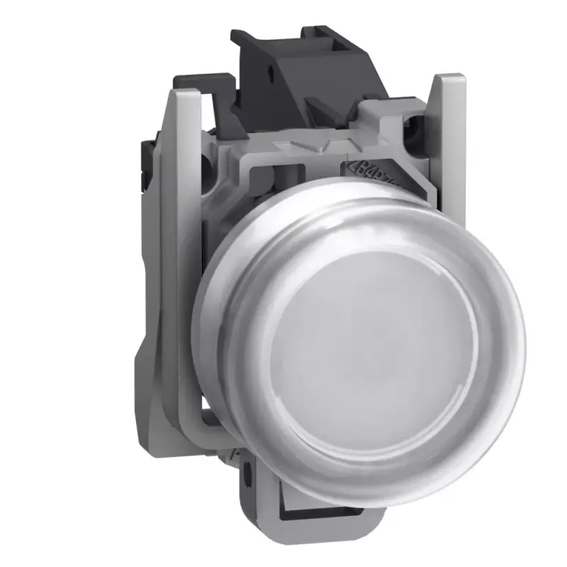Végkiárusítás Schneider XB4BP181GEX Harmony ATEX DG komplett nyomógomb, Ø22, védősapkás, 1NO, fehér