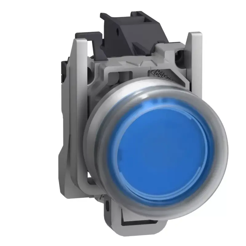 Szuper ajánlat Schneider XB4BP61GEX Harmony ATEX DG komplett nyomógomb, Ø22, védősapkás, 1NO, kék