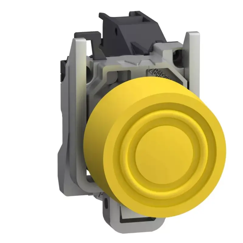 Schneider XB4BPS51GEX Harmony ATEX DG komplett nyomógomb, Ø22, beépített védősapkás, 1NO, sárga Utolsó esély